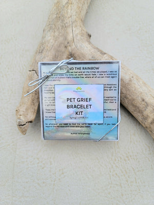 Pet Grief Kit for Cat/Dog — Amethyst Lepidolite Lava Bead Diffuser Bracelet