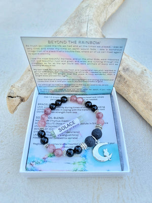 Pet Grief Kit for Cat — Lepidolite Onyx Lava Bead Diffuser Bracelet