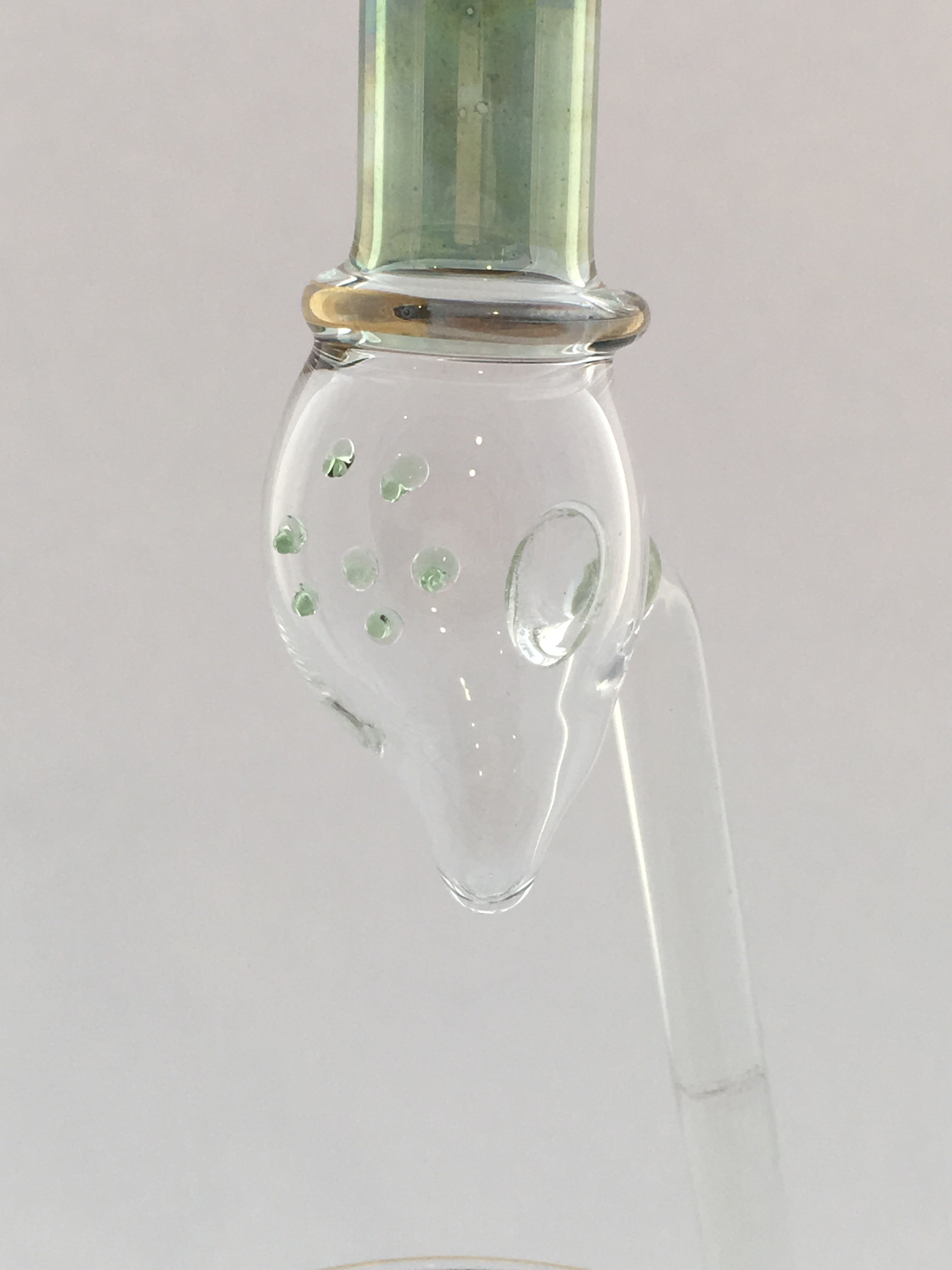 Egyptian Handcrafted Glass Blown Essential Oil Diffuser — Green with Green Design