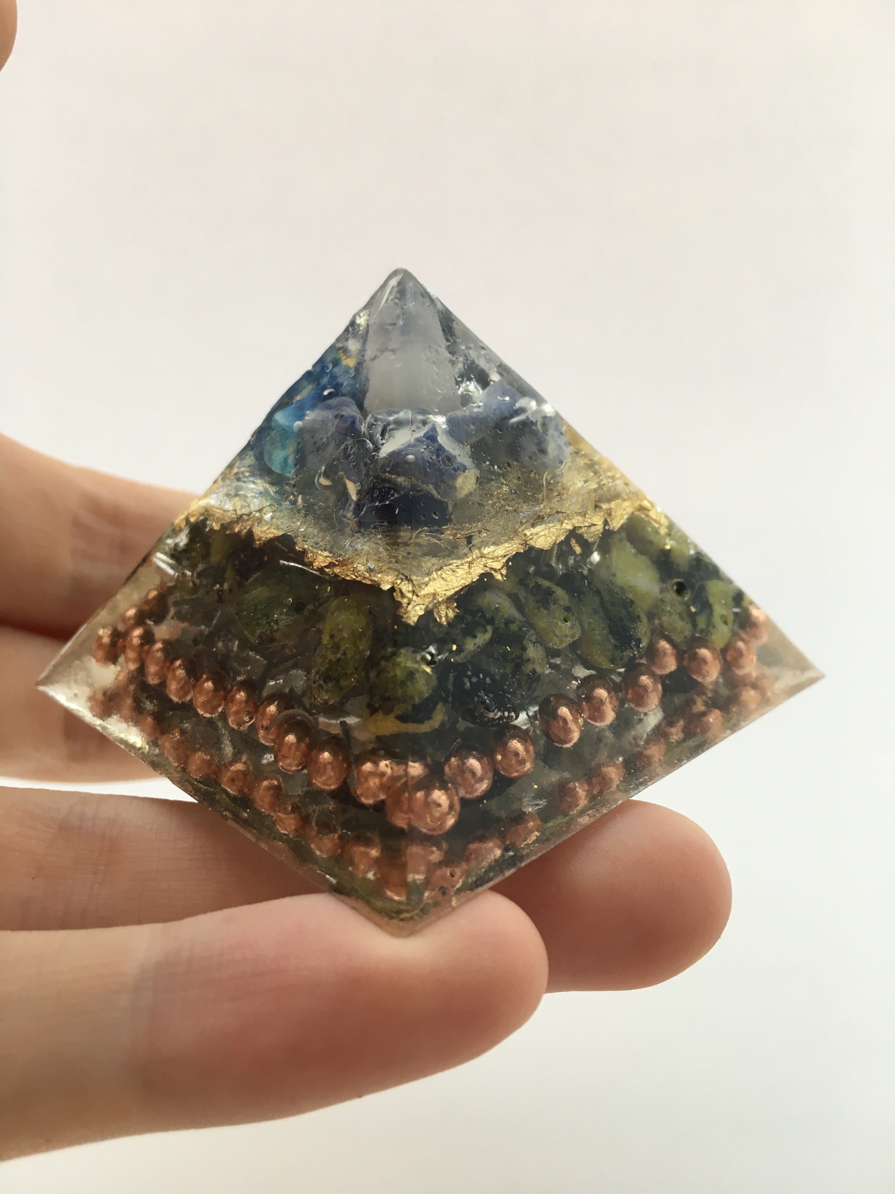 Chi Enhancing Pyramid — Small Sodalite Serpentine