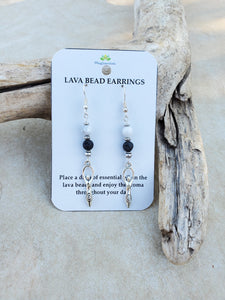 Goddess Lava Bead Diffuser Earrings