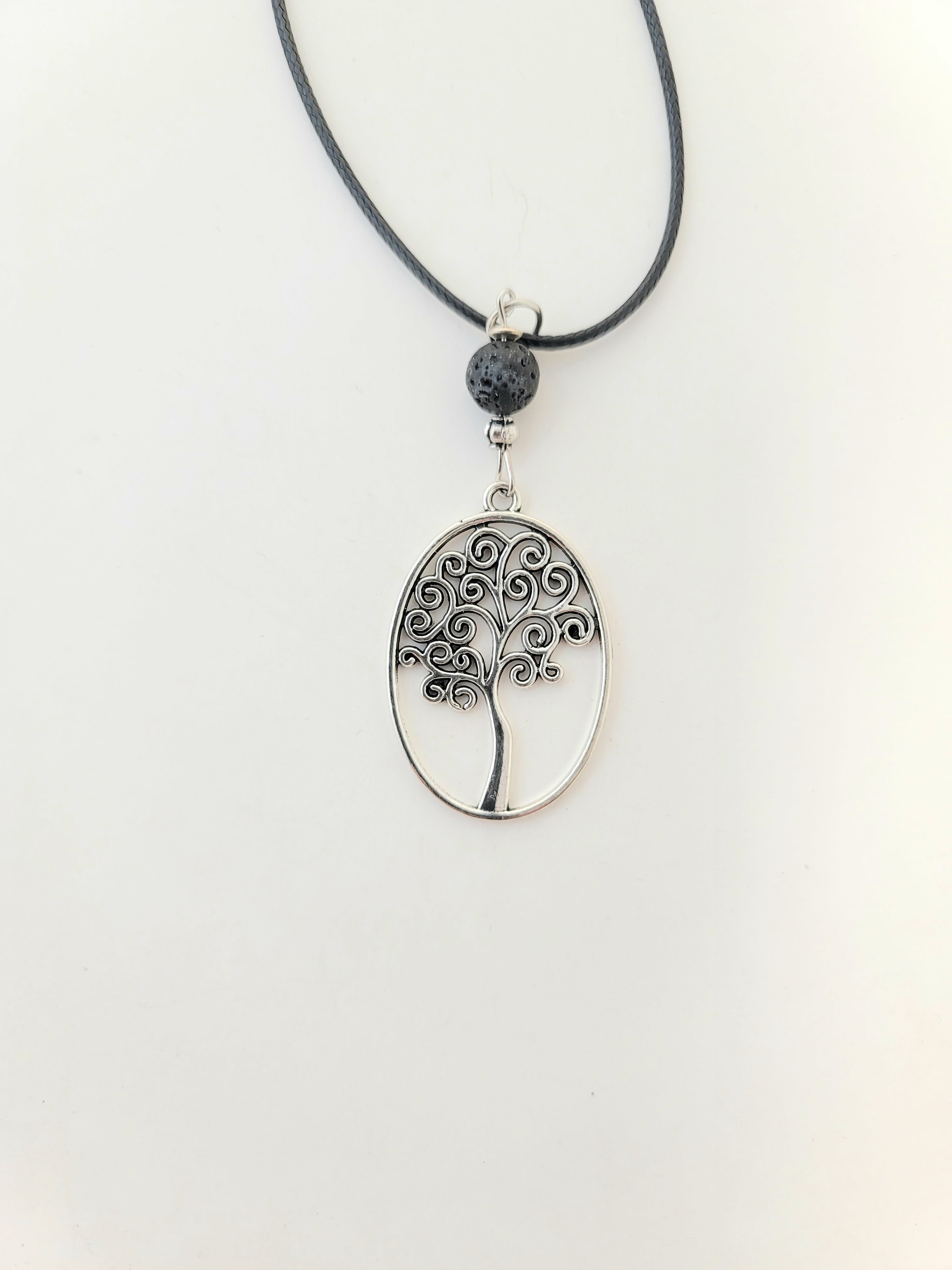 Tree of Life Lava Bead Diffuser Necklace