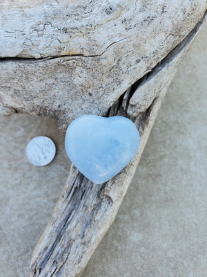 Small Blue Calcite Heart