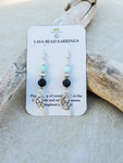 Fairy on Moon with Amazonite Lava Bead Diffuser Earrings