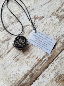 Chi Enhancing Necklace — Shungite with Flower of Life