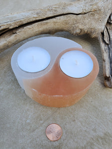 Selenite Yin Yang Candleholder